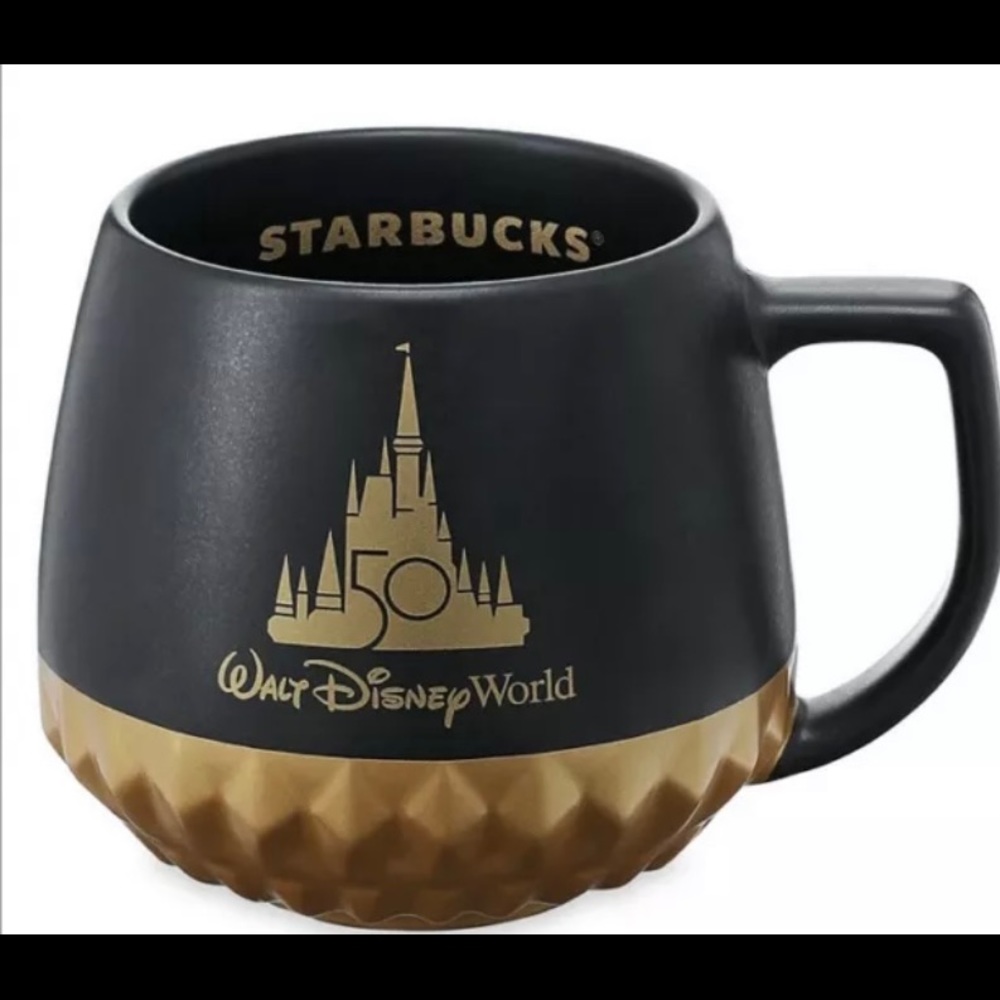 Walt Disney World 50th Anniversary Black & Gold 2021 Starbucks Mug. - Picture 4 of 6